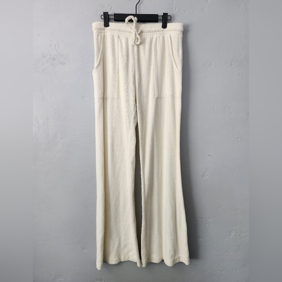 Year Of Ours Flared Terry Cloth Lounge Pants Medium - Picture 1 of 6